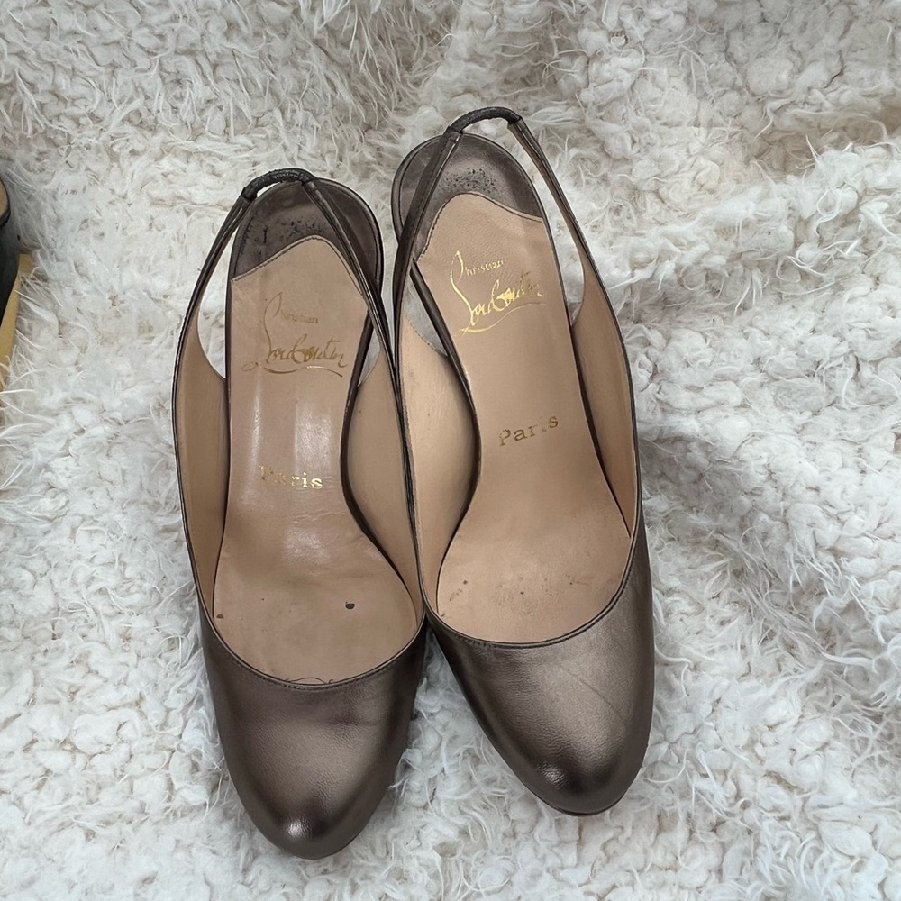 Christian Louboutin Metallic Bronze Heels